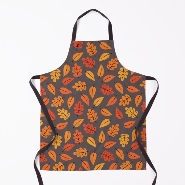 Item preview, Retro Autumn Leaves on Bitter Brown designed and sold by Daisy Beatrice.