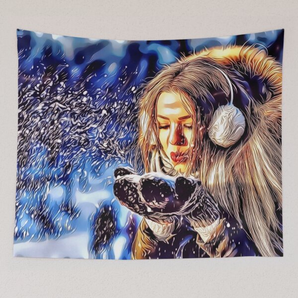 Item preview, Girl Wearing Earmuffs designed and sold by RitaMaye.