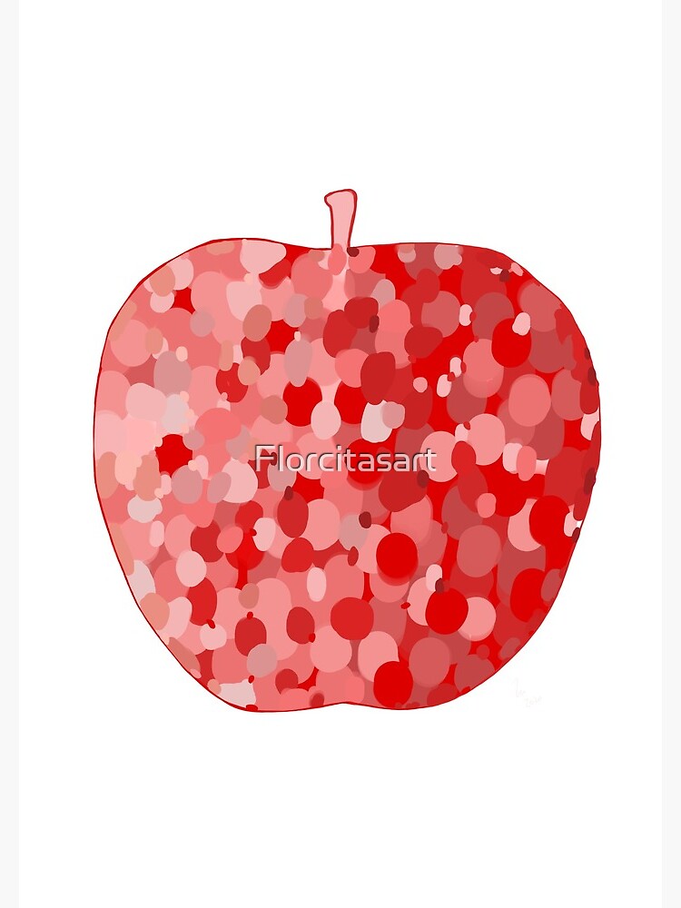 Thumbnail 3 of 3, Journal, red apple digital drawing food illustration designed and sold by Florcitasart.