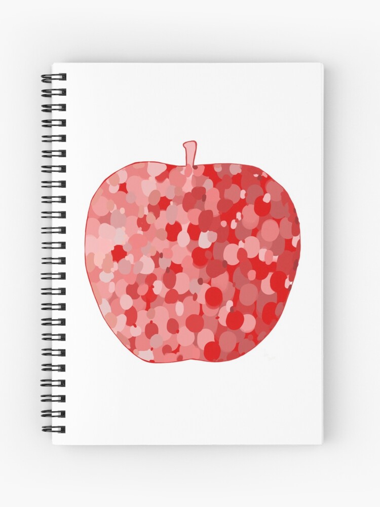 Thumbnail 1 of 3, Journal, red apple digital drawing food illustration designed and sold by Florcitasart.