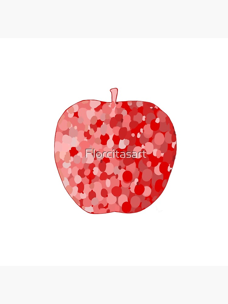 Thumbnail 2 of 2, Art Board Print, red apple digital drawing food illustration designed and sold by Florcitasart.