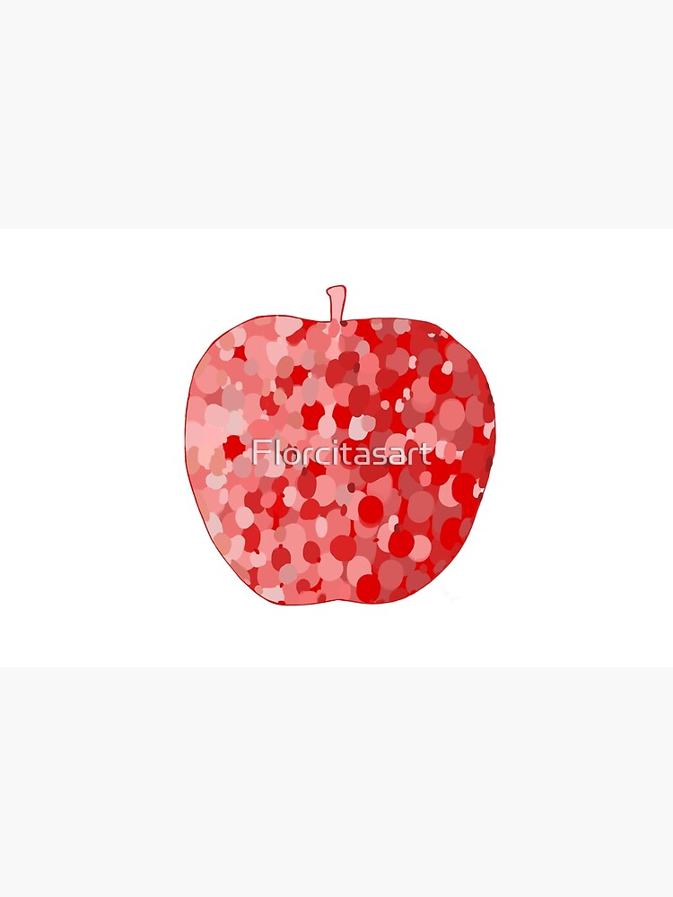 red apple digital drawing food illustration by Florcitasart