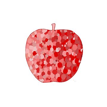 Artwork thumbnail, red apple digital drawing food illustration by Florcitasart