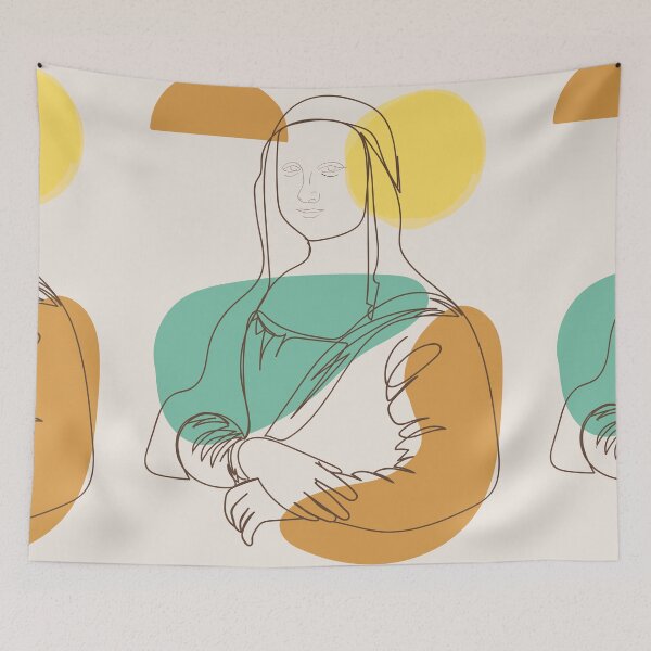 Item preview, minimalist monalisa one art line designed and sold by Agha-Arts.