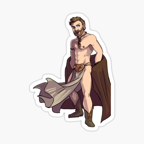 Bearded Space Wizard in Slave Bikini with Extra Sass Sticker