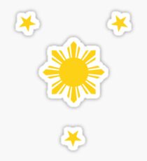 Filipino Sun and Stars Sticker