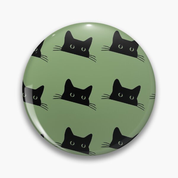 Item preview, Black cat green background designed and sold by Tranquilarrow.