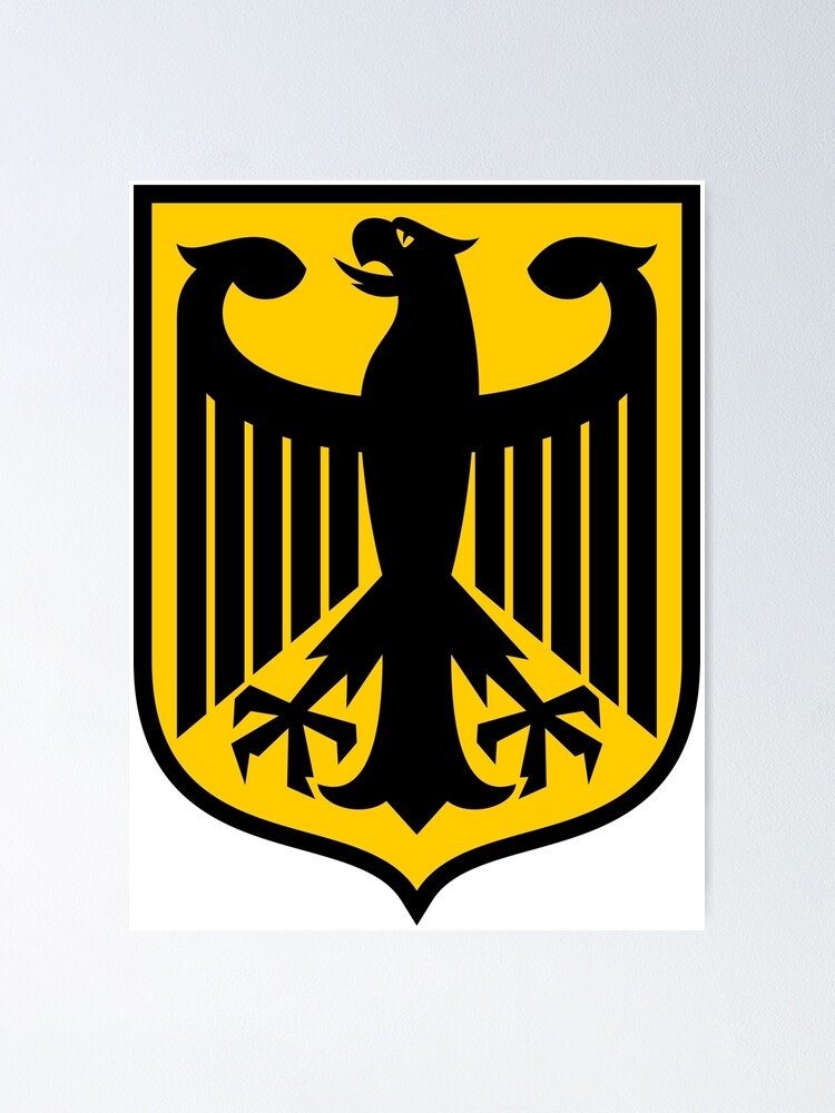 Póster «Águila imperial alemana sobre escudo amarillo» de Flag-town |  Redbubble