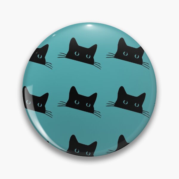 Item preview, Black cat on teal designed and sold by Tranquilarrow.
