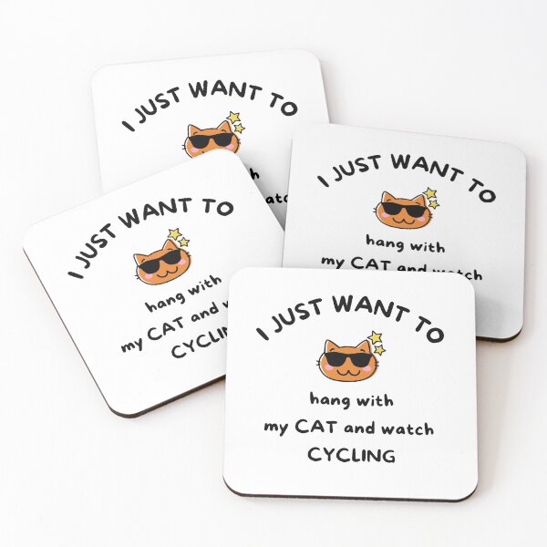 Item preview, I just want to hang with my cat and watch cycling designed and sold by TheGreenGoat.