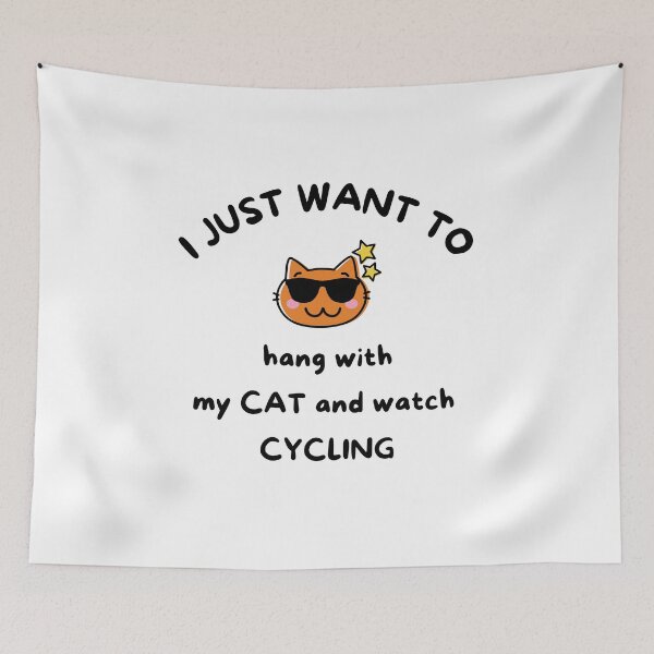 Item preview, I just want to hang with my cat and watch cycling designed and sold by TheGreenGoat.