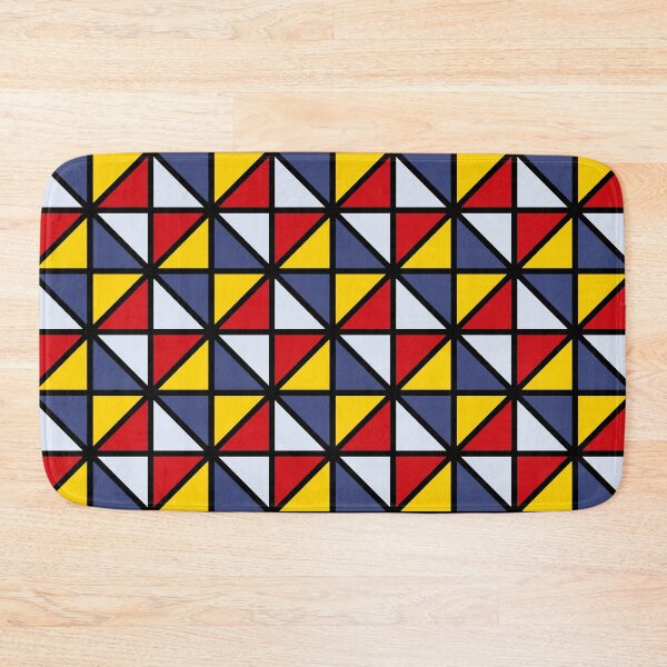 Artikelvorschau, Multicolor pattern with triangles in black, blue, red, white and yellow entworfen und verkauft von acidmit.