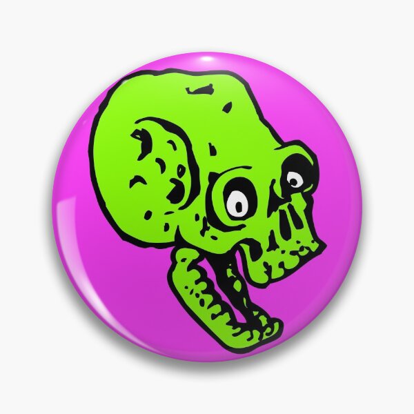Artikelvorschau, Neon Zombie Schädel entworfen und verkauft von emotionpotion.