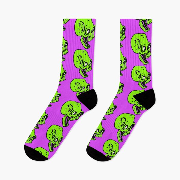 Item preview, Neon zombie skull designed and sold by emotionpotion.