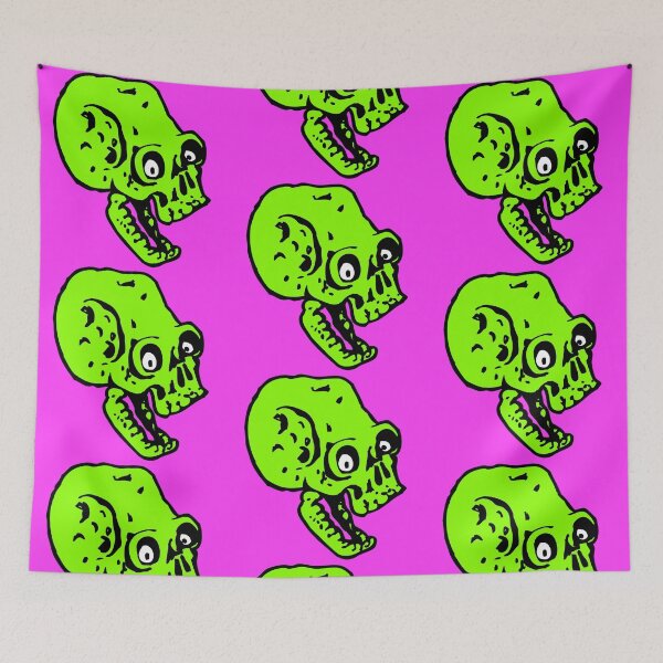 Item preview, Neon zombie skull designed and sold by emotionpotion.