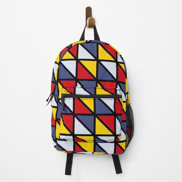Artikelvorschau, Geometric pattern with triangles in black, blue, red, white and yellow entworfen und verkauft von acidmit.