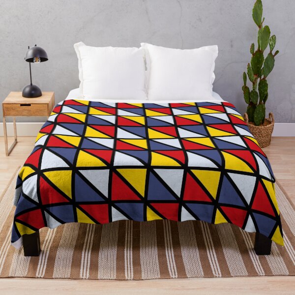 Artikelvorschau, Geometric pattern with triangles in black, blue, red, white and yellow entworfen und verkauft von acidmit.