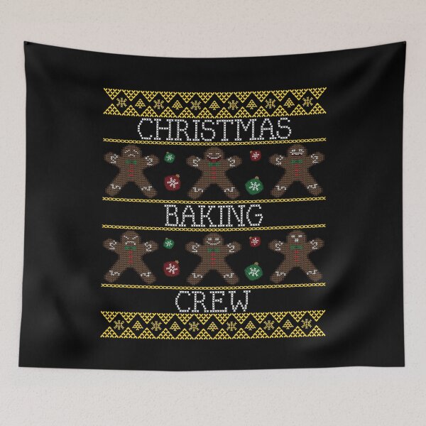Item preview, Christmas Baking Crew Gingerbread Man Ugly Christmas Knit designed and sold by MAS-S.