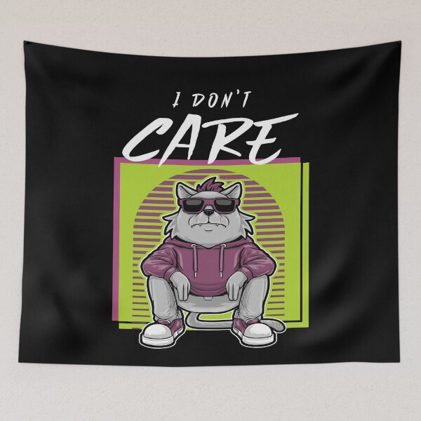Item preview, I Don't Care Chillin Cat designed and sold by Cute  Pawz.
