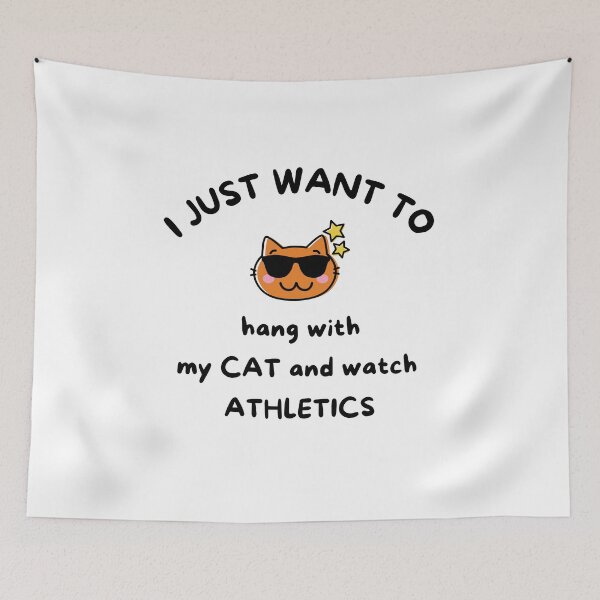 Item preview, I just want to hang with my cat and watch athletics designed and sold by TheGreenGoat.
