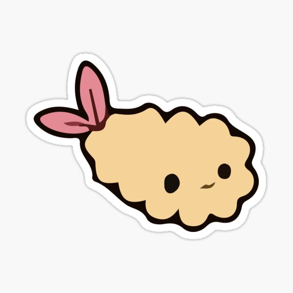 “Kawaii Shrimp” Sticker by Clarissa-Castle | Redbubble