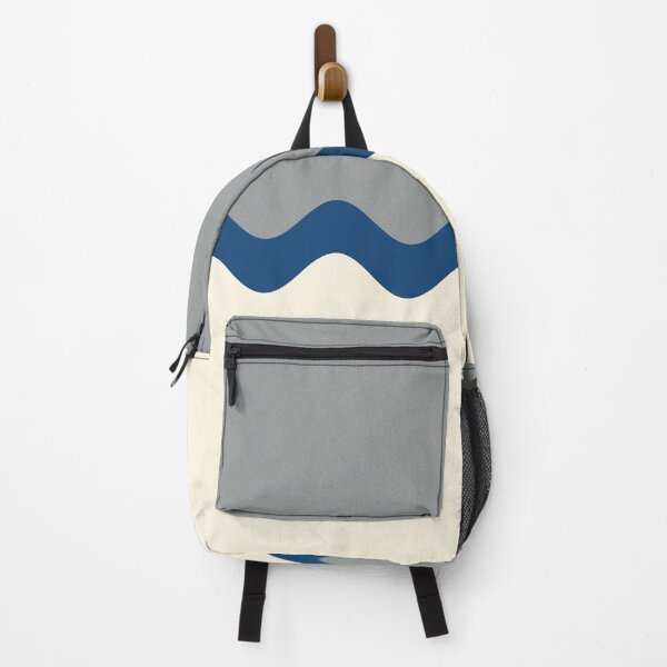 Item preview, Grey & Wavy Blue Strip designed and sold by Rubab Designs.