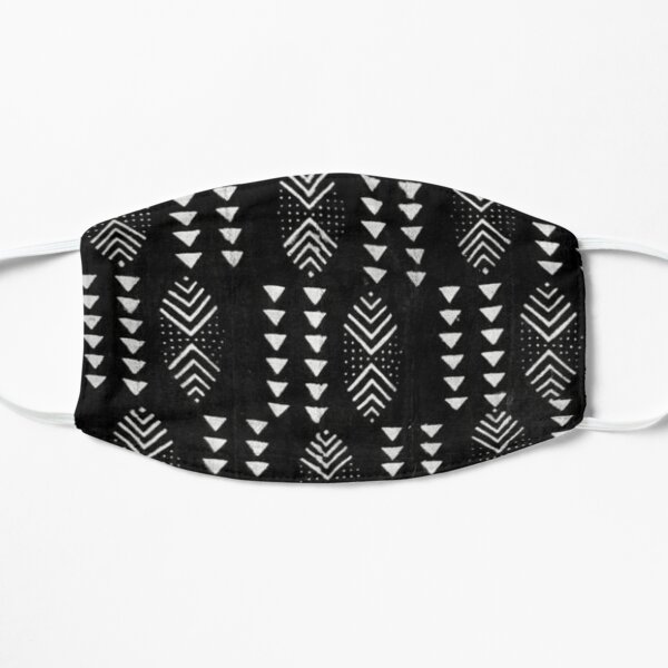 B&W Mudcloth Flat Mask