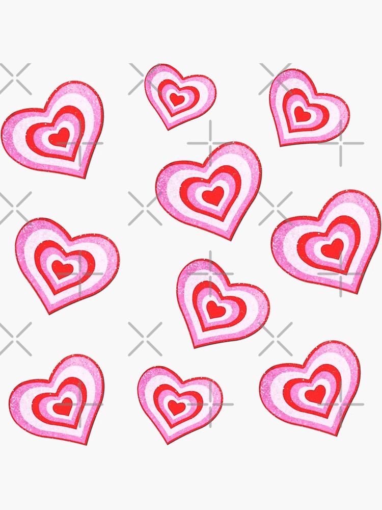 Tiny Pink Doodle Hearts Vinyl