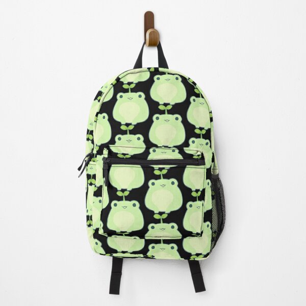  Kawaii Frog With Leaf On Head Backpack