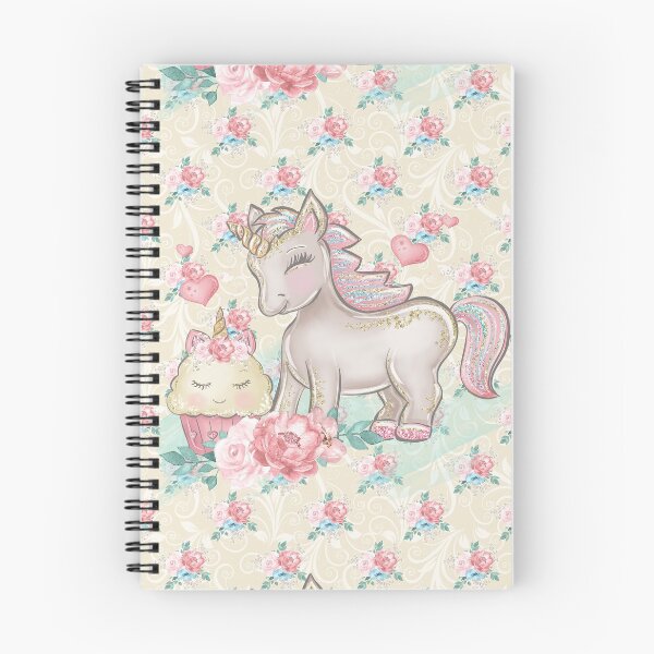 Item preview, Cute Unicorn and Kawaii Cupcake with Roses and Floral Background designed and sold by lindskacy.