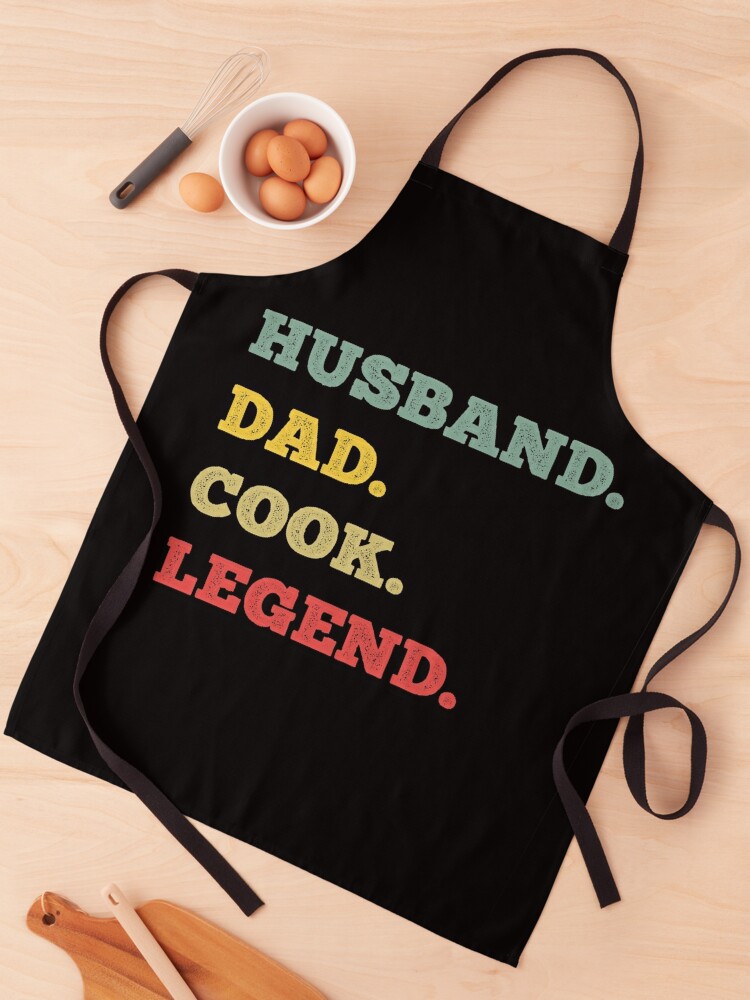 Husband Dad Cook Legend Funny Cooking Bbq Grilling Apron for him Apron" Apron by digital-outlet | Redbubble