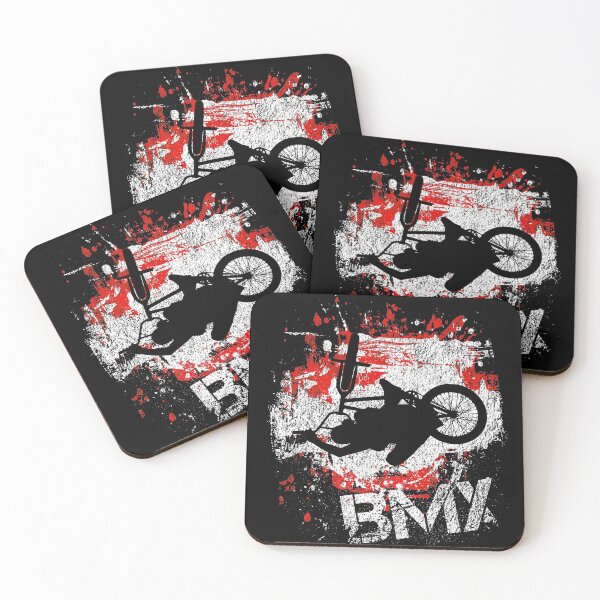 Item preview, BMX cyclist sprints in red distressed designed and sold by Denis Rösler.