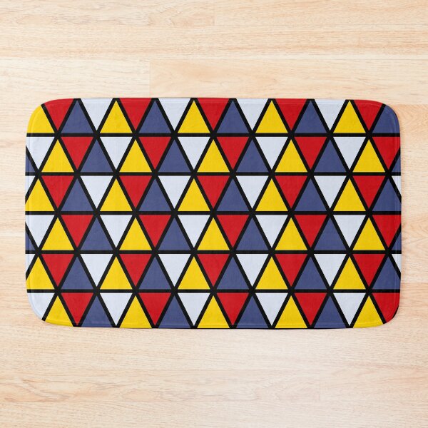 Artikelvorschau, Geometric pattern with red, yellow, blue and white triangles in rows entworfen und verkauft von acidmit.