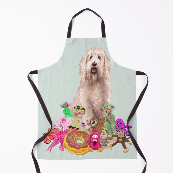 Item preview, Merlin the Groodle / Goldendoodle with his Chew Crew designed and sold by Dawn  Dudek.