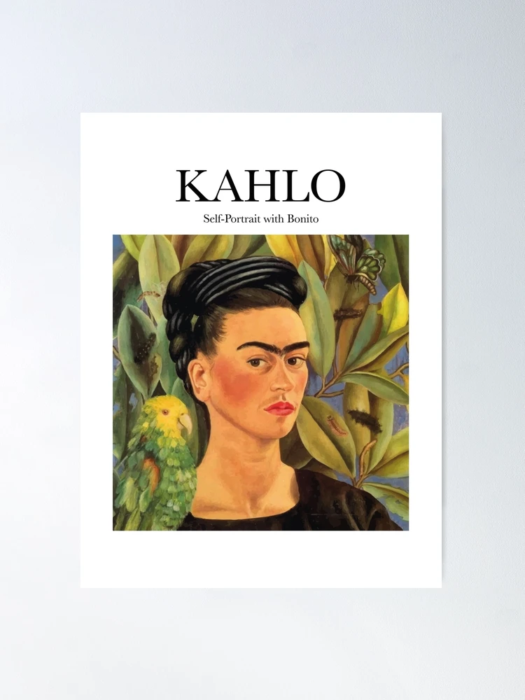 Kahlo - Self-Portrait with Bonito Poster for Sale by Artilyshop1