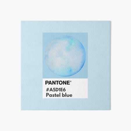 Pastel blue pantone color swatch | Art Board Print