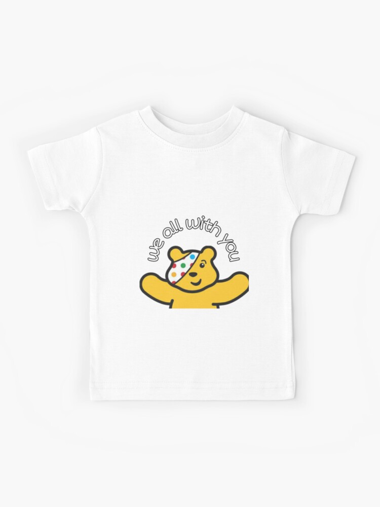 Attouchement Pudsey Bear T-shirt à Capuche Sweat-shirt Children in Need kids boy girl tee