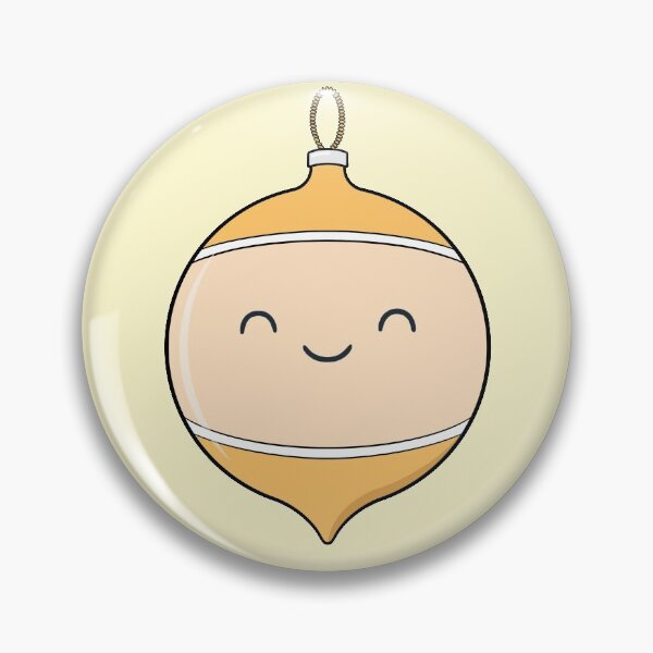 Item preview, Cute Bauble Christmas Ornament Gold designed and sold by BaconPancakes21.