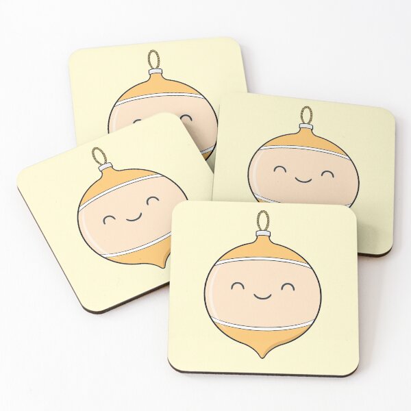Item preview, Cute Bauble Christmas Ornament Gold designed and sold by BaconPancakes21.