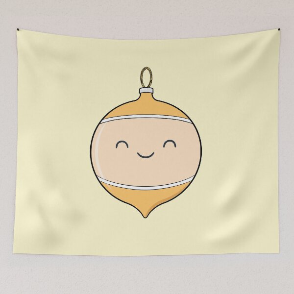 Item preview, Cute Bauble Christmas Ornament Gold designed and sold by BaconPancakes21.