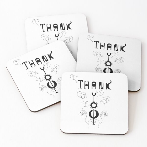 Item preview,  Thank you - Golden rule based flower decoration - cool vertical axis - Hand made lettering designed and sold by BDLVandFriends.