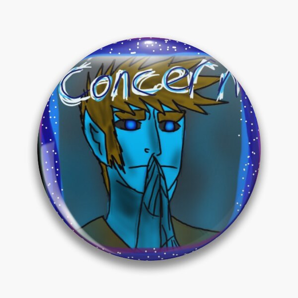Item preview, Medio elfo azul preocupado designed and sold by Tarvel.
