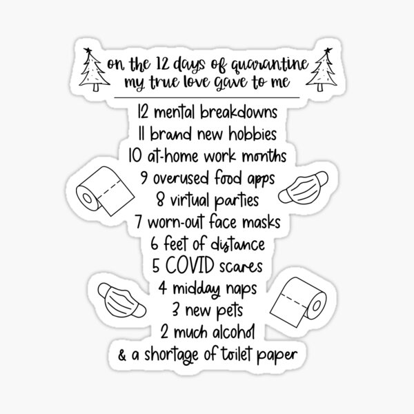 Item preview, 12 Days of Quarantine Holidays designed and sold by simplybirdsong.