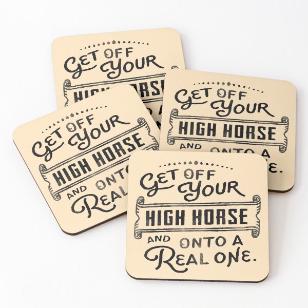 Item preview, Get Off Your High Horse And Onto A Real One! Cute Typography Design For Horse Lovers designed and sold by The Whiskey Ginger Design Shop.