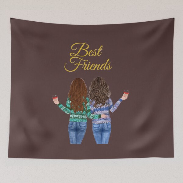 Item preview, Two Pretty Best Friends designed and sold by SunfullyYours.