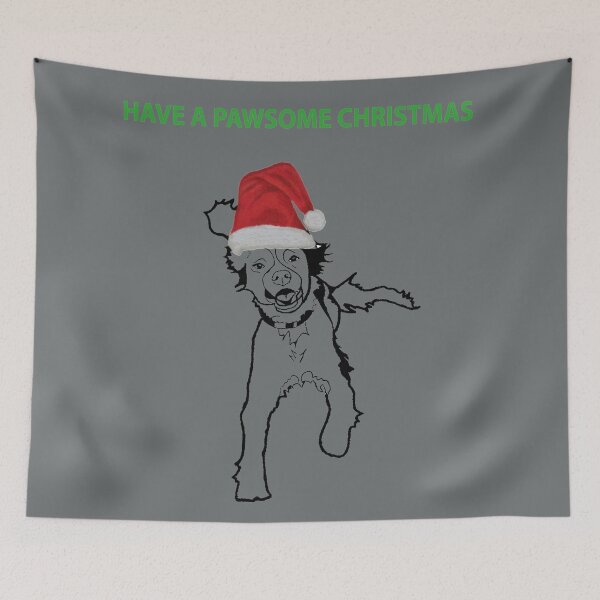 Item preview, Spaniel Pawsome Christmas design - Dog Christmas design designed and sold by IslesArt.