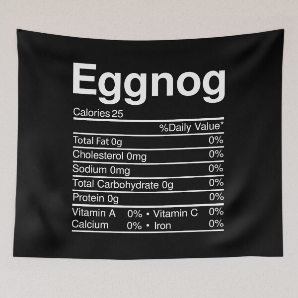 Item preview, Eggnog Nutrition Facts Christmas Food designed and sold by RandomStuffShop.