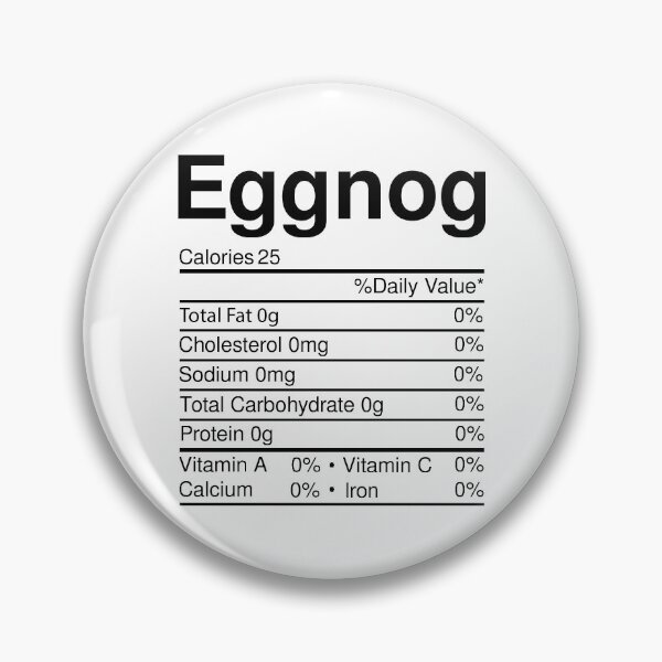 Item preview, Eggnog Nutrition Facts Christmas Food designed and sold by RandomStuffShop.