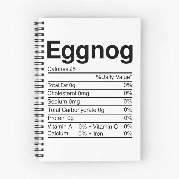 Item preview, Eggnog Nutrition Facts Christmas Food designed and sold by RandomStuffShop.
