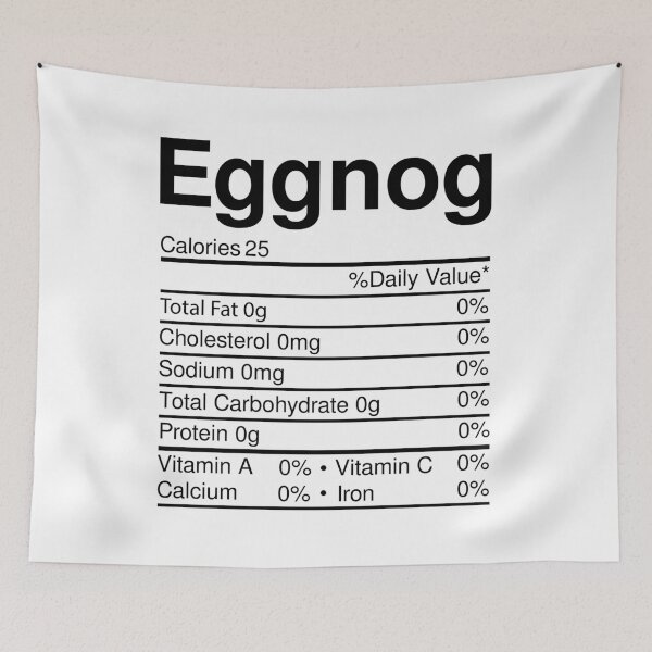 Item preview, Eggnog Nutrition Facts Christmas Food designed and sold by RandomStuffShop.